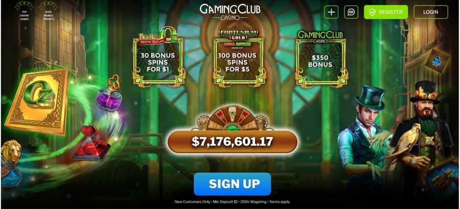 Gaming Club Casino $1 Deposit Offer