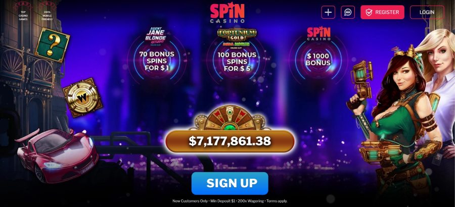 Spin Casino $1 Deposit Offer 